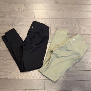 lululemon athletica High-Rise Leggings in Black & Sage